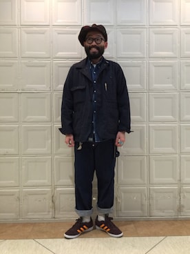 「orslow」｜「アイテム（ブルゾン）」を使った、tomoakiniheiさん（メンズ・173cm）の秋コーディネート