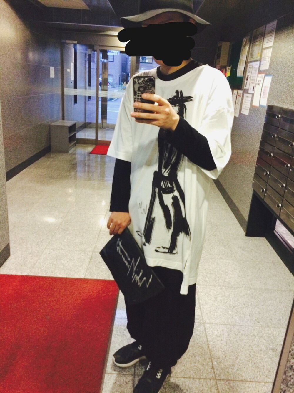 「ヨウジヤマモト、yohjiyamamoto、Y-3、adidas originals、16ss、adidas tubular、matatabi」｜「Yohji Yamamoto POUR HOMMEのアイテム（その他パンツ、ブラック系）」を使った、osamu511さん（メンズ・168cm）の夏コーディネートの1枚目の写真