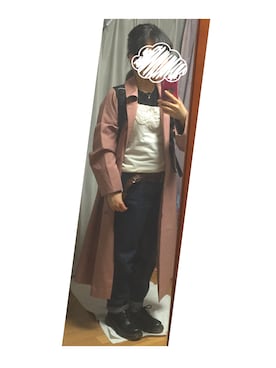 「アイテム（ステンカラーコート）」を使った、bettyさん（レディース・148cm・10代）の春コーディネート