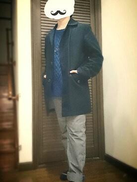 「アイテム（ステンカラーコート）」を使った、ゆづきさん（メンズ・165cm・10代）の春コーディネート
