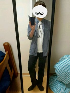「OFUON（オフオン）のアイテム」を使った、ゆづきさん（メンズ・165cm）の夏コーディネート