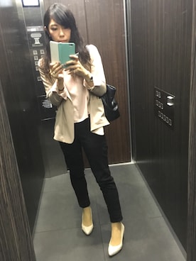 「31 Sons de mode（トランテアン　ソン　ドゥ　モード）のアイテム（その他アウター）」を使った、maikooさん（レディース・158cm）の秋コーディネート