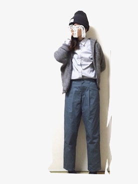 「ゆるゆる」｜「アイテム（その他アウター）」を使った、maplesyrupさん（レディース・167cm）の冬コーディネート