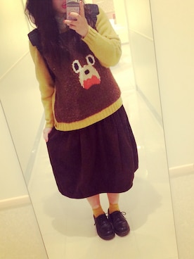 「Dr. Martens（ドクターマーチン）のDr.Martens (ドクターマーチン)/1461 3EYE GIBSON SHOES（その他シューズ）」を使った、bambiさん（レディース・160cm）の冬コーディネート