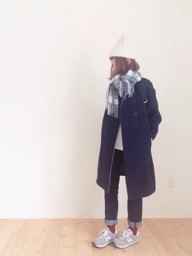 「PAR ICI」｜「アイテム（その他アウター）」を使った、ｐoｃo.さん（レディース・159cm）の冬コーディネート