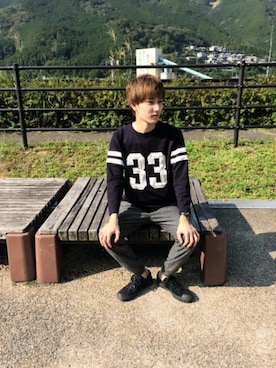 「スエードシューズ」｜藤沼さん（メンズ・170cm）の秋コーディネート