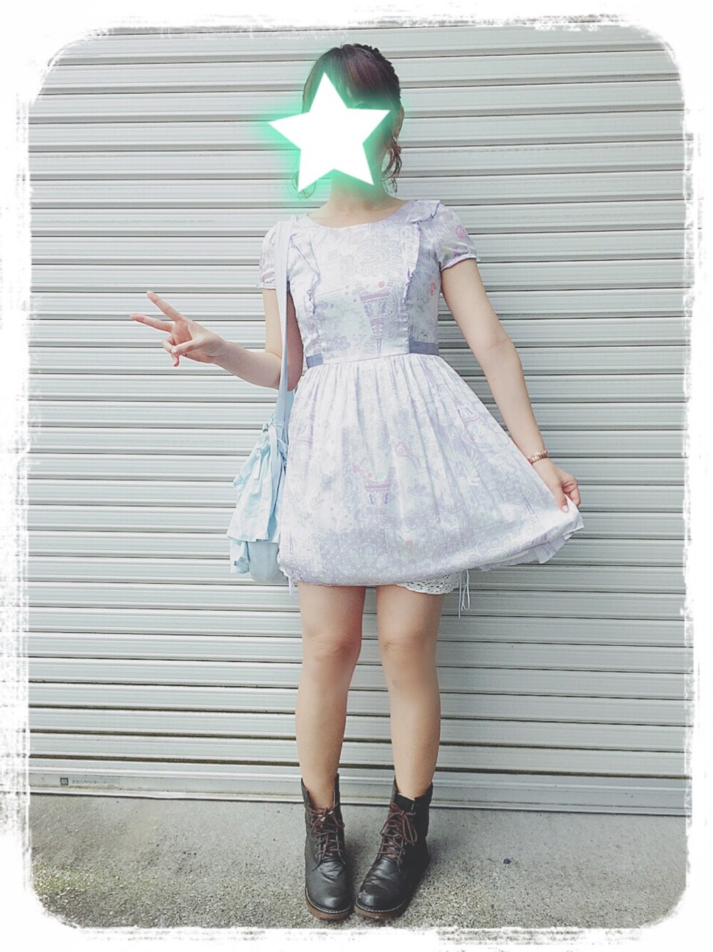 「MILKのアイテム（ワンピース、パープル系）」を使った、みおさん（レディース・166cm）の秋コーディネートの1枚目の写真