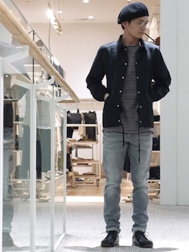 「PADRONE（パドローネ）のアイテム（レインシューズ）」を使った、satoyoshiさん（メンズ・172cm）の秋コーディネート