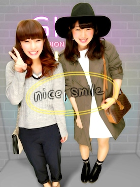 「アイテム（トレンチコート、グリーン系）」を使った、chichiroさん（レディース・162cm）の春コーディネート