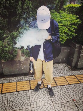 「Nike flyknit」｜肇剛.さん（メンズ・165cm）の春コーディネート