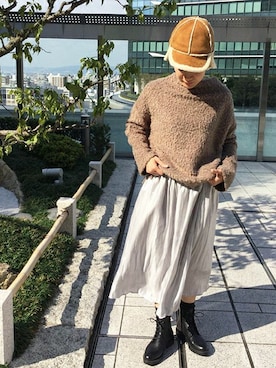 越野さん（レディース・156cm）の秋コーディネート