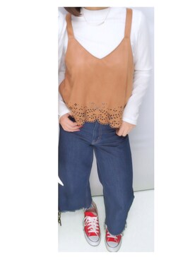 「ショッピング」｜「アイテム（キャミソール）」を使った、じゅなさん（レディース・162cm）の春コーディネート