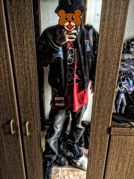 「Jordan」｜「アイテム（スタジャン）」を使った、Twofaceさん（メンズ・175cm）の冬コーディネート