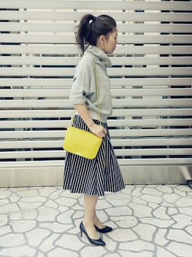 「アイテム（スカート）」を使った、KANEKOさん（レディース・155cm・30代）の春コーディネート
