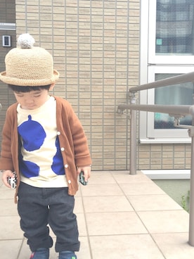 「息子服」｜hibinoteさん（キッズ・80cm）の春コーディネート