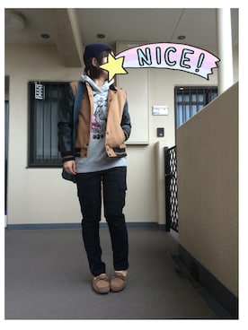 「タータンチェック」｜「アイテム（ライダースジャケット）」を使った、kayonさん（レディース・158cm）の秋コーディネート