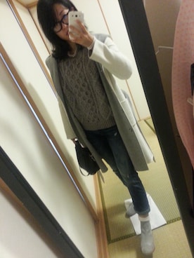 小春さん（レディース・163cm）の冬コーディネート