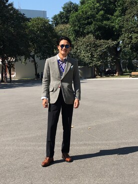 「MANGO（マンゴ）のアイテム」を使った、奈夢太郎さん（メンズ・175cm）の秋コーディネート