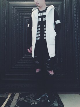 「11 by Boris Bidjan Saberi （ ボリスビジャンサベリ）のアイテム（Tシャツ/カットソー）」を使った、Benzoさん（メンズ・178cm）の春コーディネート