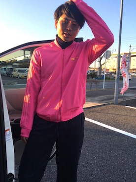 「アイテム（ジャージ）」を使った、24さん（メンズ・170cm・20代）の春コーディネート