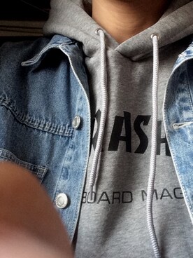 「アイテム（アンダーウェア）」を使った、Xavierさん（メンズ・175cm）の秋コーディネート