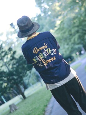 「東洋エンタープライズ（トーヨーエンタープライズ）のアイテム（トップス）」を使った、satoさん（メンズ・178cm）の夏コーディネート