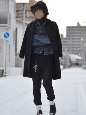 「override 」｜「アイテム（チェスターコート）」を使った、satoさん（メンズ・178cm）の秋コーディネート