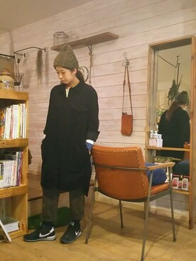 「コーデュロイシャツワンピ」｜matsuk0さん（レディース・152cm）の冬コーディネート