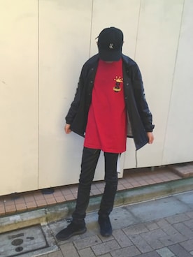 「SAYHELLO（セイハロー）のアイテム（ジャケット/アウター）」を使った、坂口  功一郎さん（メンズ・179cm）の秋コーディネート
