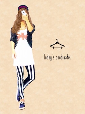 「ANAP（アナップ）のアイテム（カーディガン/ボレロ、ブラック系）」を使った、***さん（レディース・154cm）の夏コーディネート