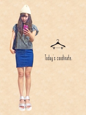 「Ed Hardy（エドハーディー）のアイテム（バッグ）」を使った、***さん（レディース・154cm）の夏コーディネート