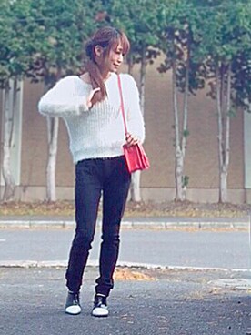 「ポニーテール」｜「アイテム（ブーティ）」を使った、***さん（レディース・154cm）の秋コーディネート