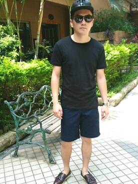 「アイテム（スーツパンツ）」を使った、呂昌昇さん（メンズ・167cm・20代）の夏コーディネート