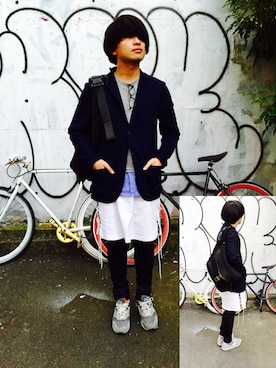 「アイテム（メッセンジャーバッグ）」を使った、YaSuさん（メンズ・169cm・20代）の秋コーディネート