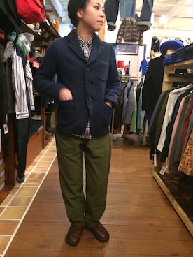 「綿パンツ」｜clever elephantさん（レディース・153cm）の冬コーディネート