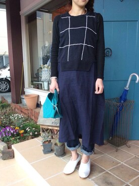 「Hands of creation（ハンズオブクリエイション）のアイテム（ワンピース/ドレス）」を使った、clever elephantさん（レディース・153cm）の冬コーディネート