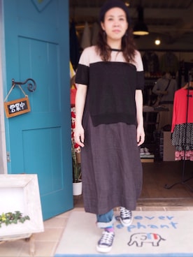 「Hands of creation（ハンズオブクリエイション）のアイテム（ワンピース/ドレス）」を使った、clever elephantさん（レディース・153cm）の春コーディネート