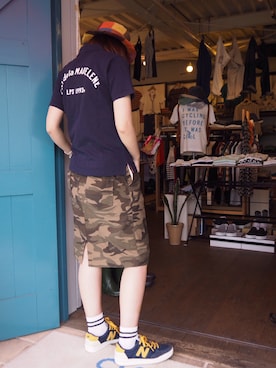 「Hands of creation（ハンズオブクリエイション）のアイテム（スカート）」を使った、clever elephantさん（レディース・164cm）の夏コーディネート