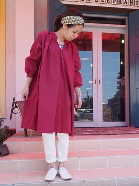 「Aラインワンピース」｜clever elephantさん（レディース・153cm）の夏コーディネート