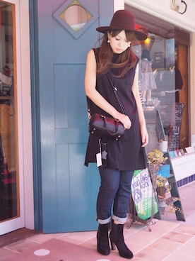 「TOSCANI（トスカーニ）のアイテム」を使った、clever elephantさん（レディース・153cm）の秋コーディネート