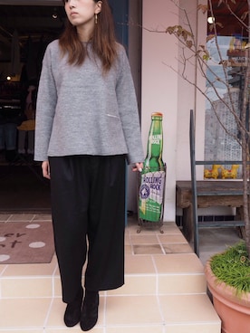 「Hands of creation（ハンズオブクリエイション）のアイテム（パンツ）」を使った、clever elephantさん（レディース・164cm）の秋コーディネート