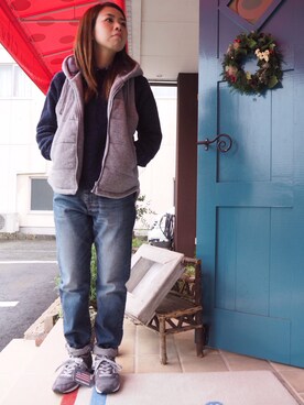 「NOR'EASTERLY（ノアイースターリー）のアイテム」を使った、clever elephantさん（レディース・153cm）の冬コーディネート