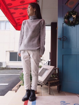 「NOR'EASTERLY（ノアイースターリー）のアイテム」を使った、clever elephantさん（レディース・153cm）の冬コーディネート