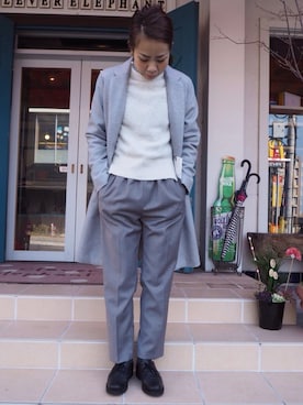 「Hands of creation（ハンズオブクリエイション）のアイテム（ジャケット/アウター）」を使った、clever elephantさん（レディース・153cm）の冬コーディネート