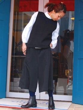 「Hands of creation（ハンズオブクリエイション）のアイテム（パンツ）」を使った、clever elephantさん（レディース・153cm）の冬コーディネート