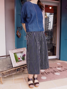 「Hands of creation（ハンズオブクリエイション）のアイテム（パンツ）」を使った、clever elephantさん（レディース・164cm）の冬コーディネート