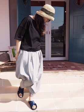 「Hands of creation（ハンズオブクリエイション）のアイテム（スカート）」を使った、clever elephantさん（レディース・164cm）の春コーディネート