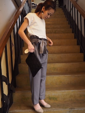 「グレーパンツ」｜clever elephantさん（レディース・153cm）の春コーディネート