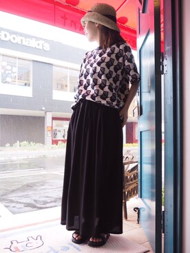 「Hands of creation（ハンズオブクリエイション）のアイテム（スカート）」を使った、clever elephantさん（レディース・153cm）の春コーディネート