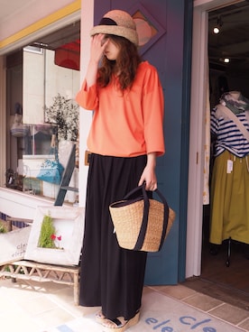 「Hands of creation（ハンズオブクリエイション）のアイテム（パンツ）」を使った、clever elephantさん（レディース・164cm）の春コーディネート